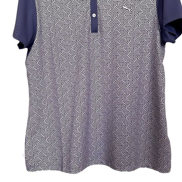 Puma Golf Womens Sz XL Purple and White Print Polo Top - Picture 6 of 7